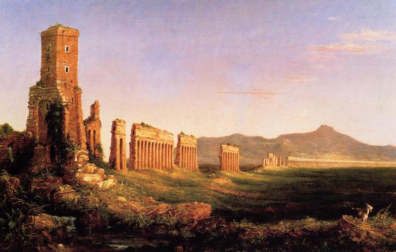 Thomas Cole Aqueduct near Rome oil painting picture